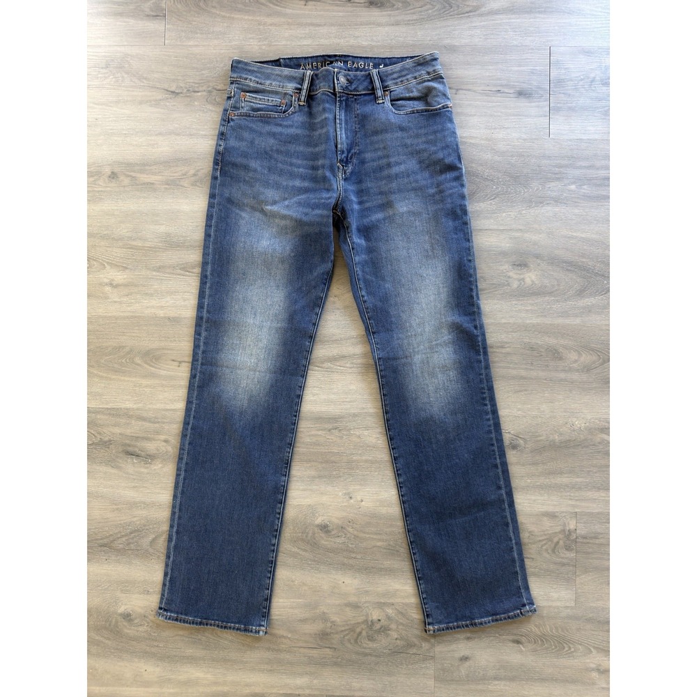American Eagle Next Level Flex Original Straight Men's 33x34 Denim Blue Jeans
